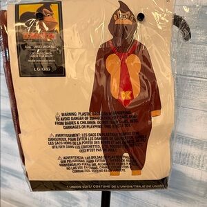 Donkey Kong Adult Union Suit Costume Pajamas LG Nintendo DK Hooded Onesie